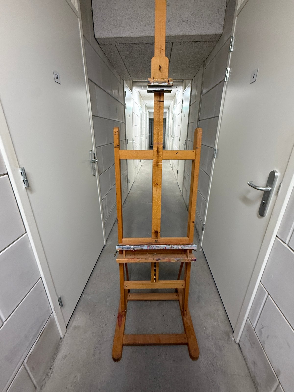 Houten schildersezel - 2 meter hoog, Ophalen, Gebruikt, Ezel
