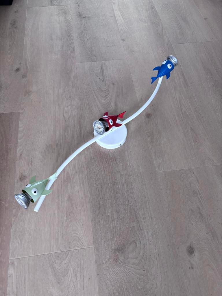 Lamp (3 spots) met visjes, Ophalen, Gebruikt, Lamp