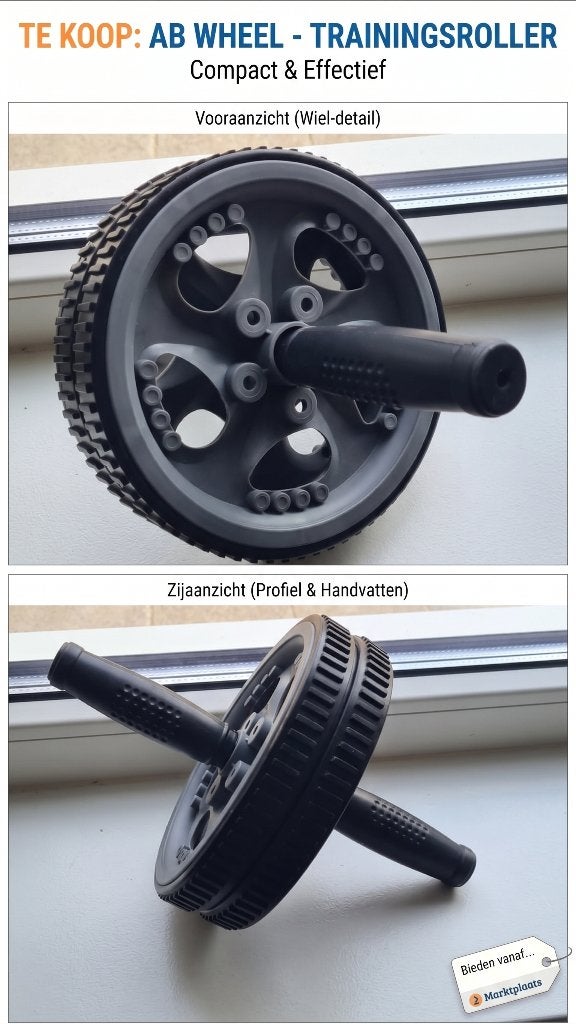 Ab Roller dubbel wiel – buikspierwiel / buikspiertrainer, Ophalen, Nieuw, Buik, Buikspierwiel