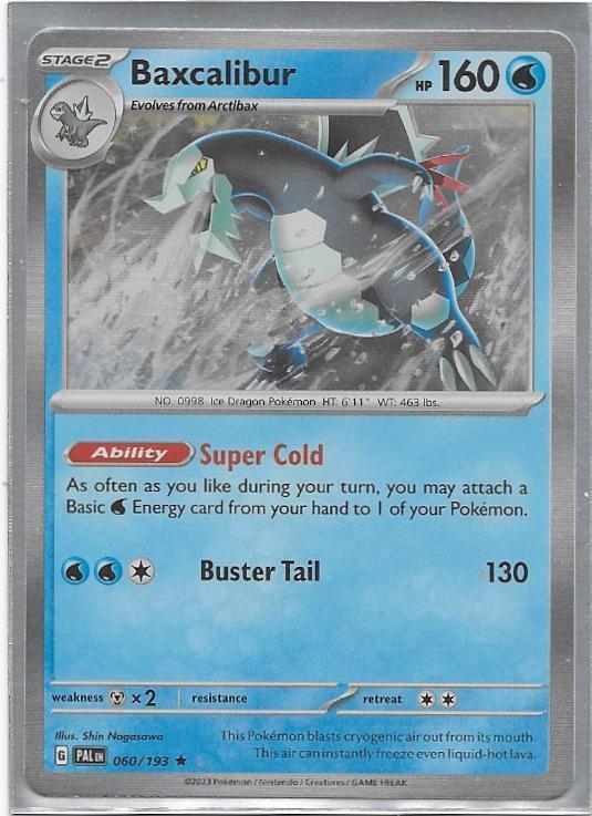 Paldea Evolved,  Baxcalibur [holo] 60/193, Verzenden, Nieuw, Losse kaart