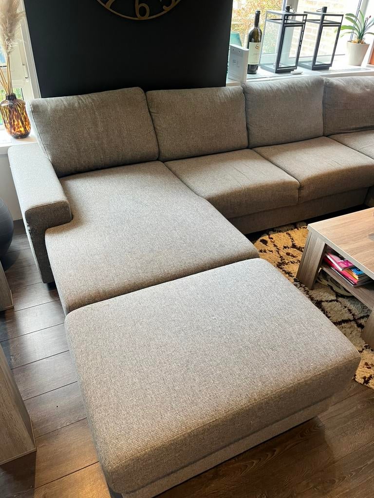 Pronto hoekbank inclusief hocker, Huis en Inrichting, Banken | Bankstellen, Ophalen, Gebruikt, Minder dan 75 cm, Hoekbank