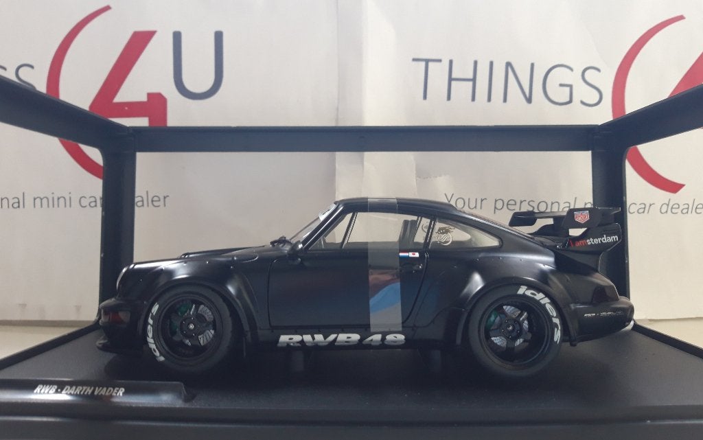 Solido 1:18 Porsche 911 RWB Darth father 2022 matt zwart, Ophalen of Verzenden, Nieuw, Auto, Solido