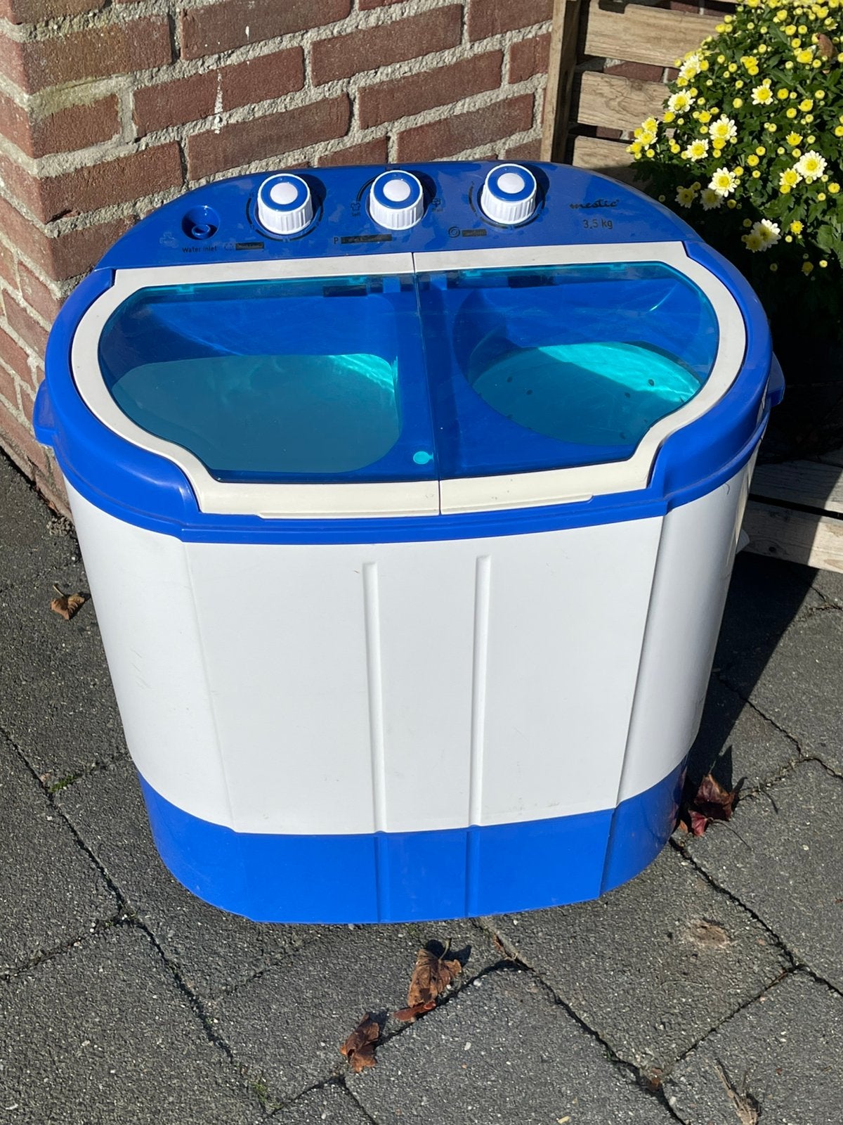 Mestic 3.5 kilo Camping wasmachine met centrifuge, Caravans en Kamperen, Ophalen, Zo goed als nieuw