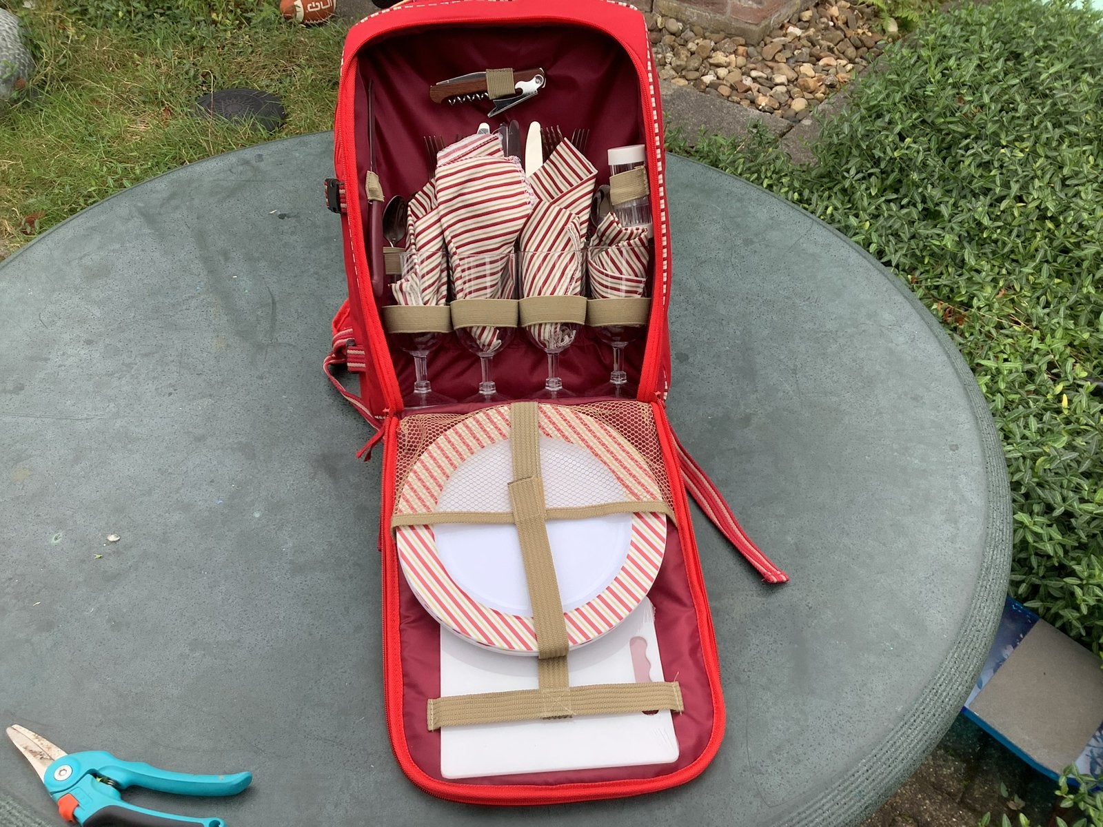 Nieuwe rode picknickrugzak voor 4 personen picknick, Ophalen of Verzenden, Nieuw