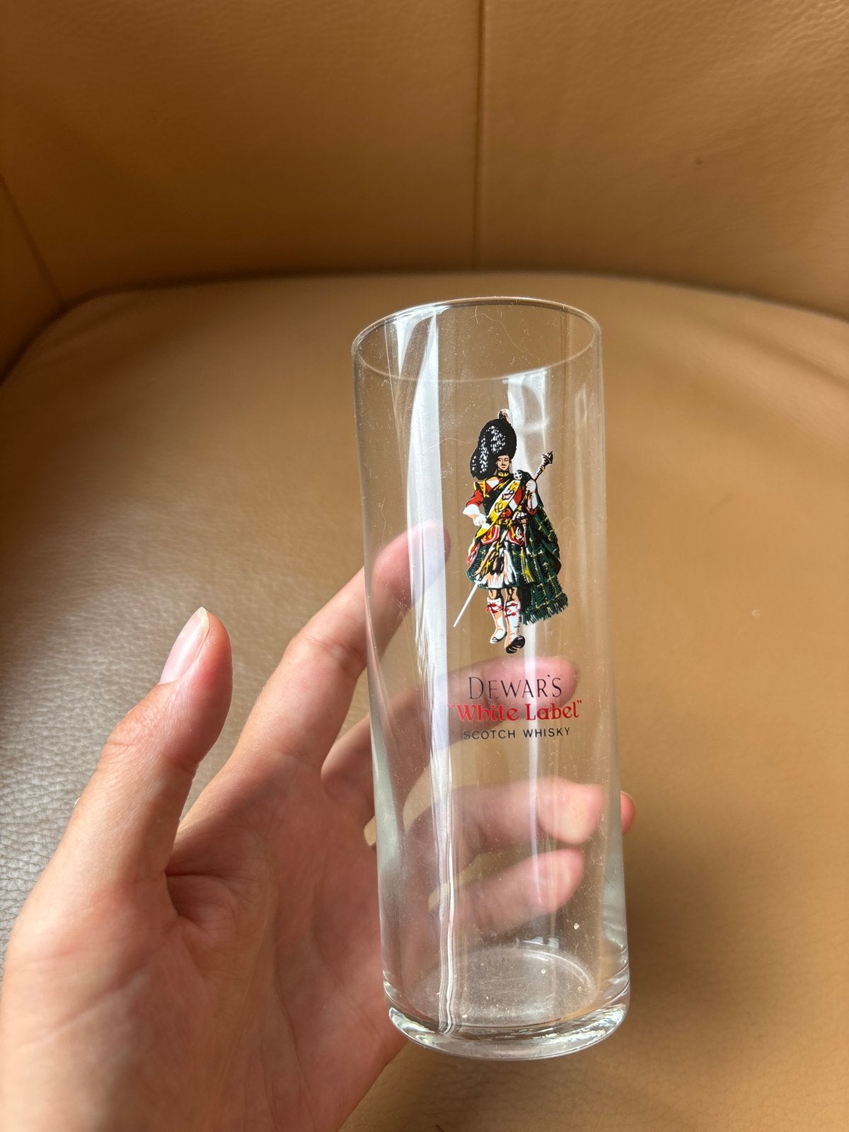 Vintage Dewar's White Label Scotch Whisky Glas, Ophalen of Verzenden, Gebruikt
