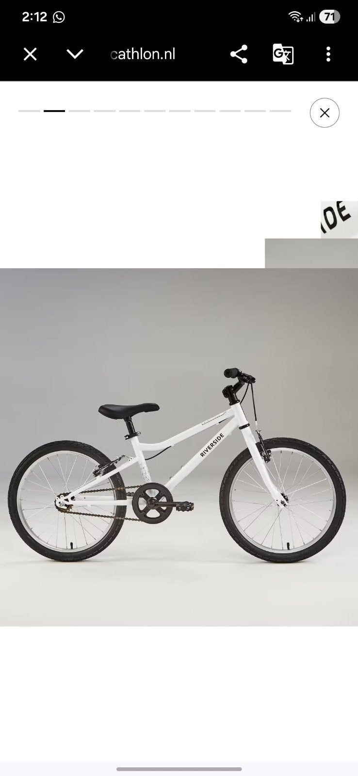 BTWIN Kinderfiets Hybride 100 20 inch 6-9 jaar, Ophalen, 20 inch of meer, Velgrem, Zo goed als nieuw