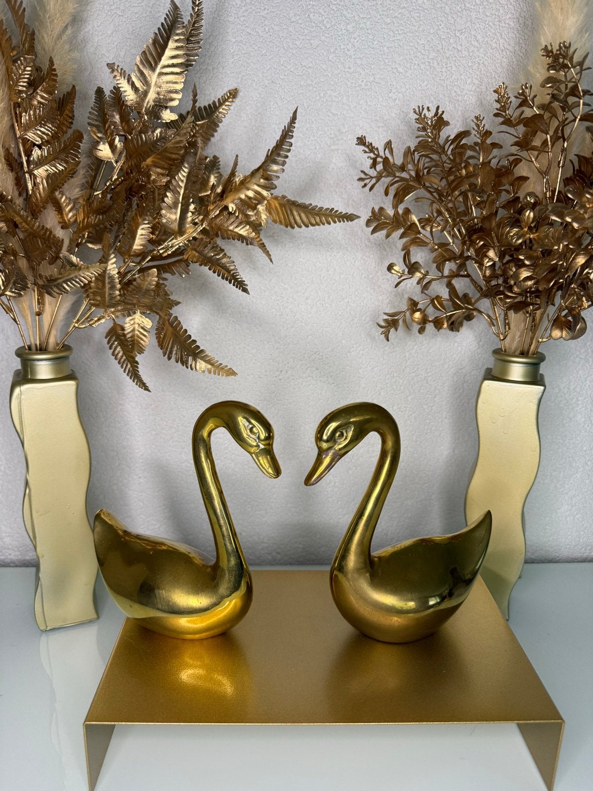 Messing Zwanen Duo - Vintage Decoratie, Ophalen of Verzenden