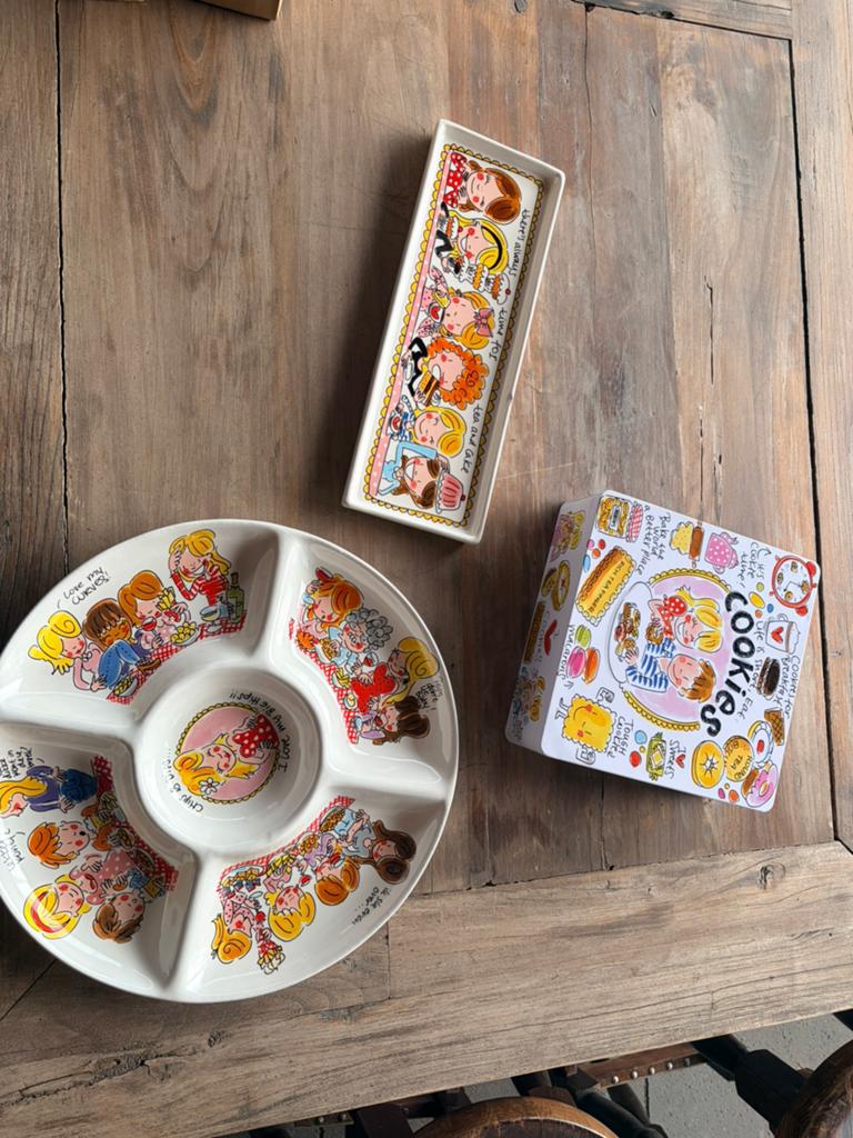 Blond Amsterdam servies “Even Bijkletsen” set of los te koop, Ophalen, Gebruikt, Blond Amsterdam, Bord(en)