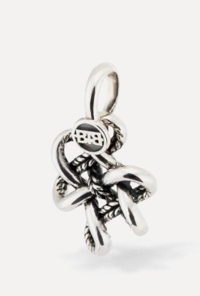 Buddha to Buddha endless knot hanger, Sieraden, Tassen en Uiterlijk, Kettinghangers, Ophalen of Verzenden, Nieuw, Zilver