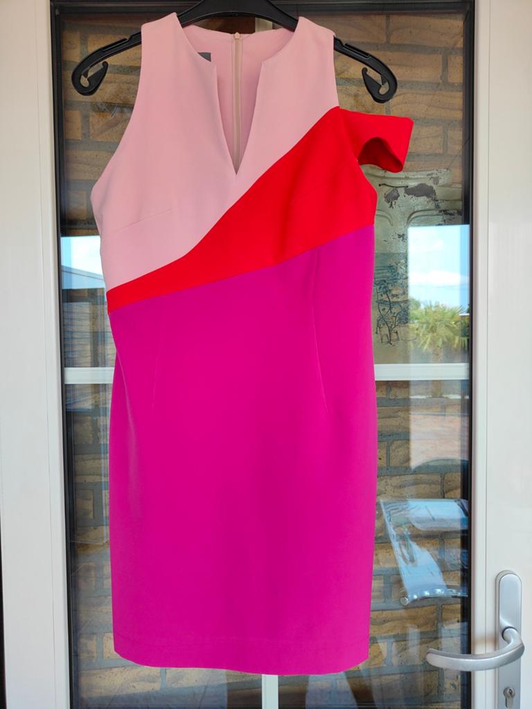 Kleurrijke jurk van Sandro Ferrone it.mt.46 ned.mt M, Kleding | Dames, Jurken, Zo goed als nieuw, Maat 38/40 (M), Boven de knie