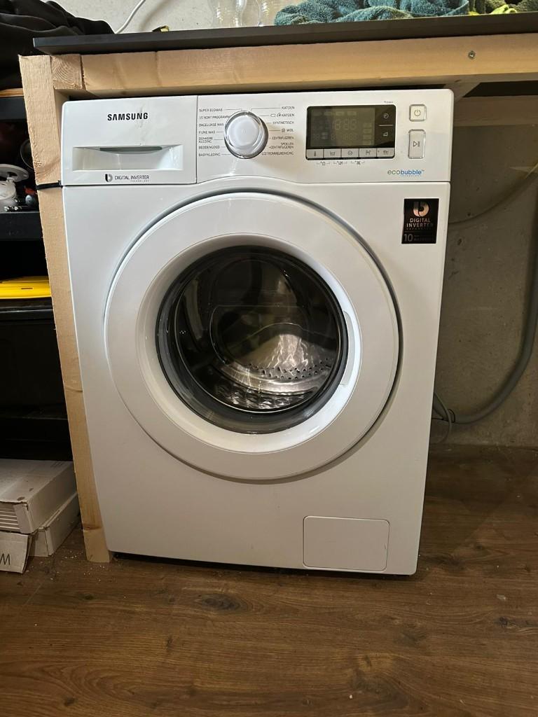Samsung EcoBubble wasmachine WW70J5486MW, Witgoed en Apparatuur, Wasmachines, Ophalen, Gebruikt, Voorlader, 85 tot 90 cm