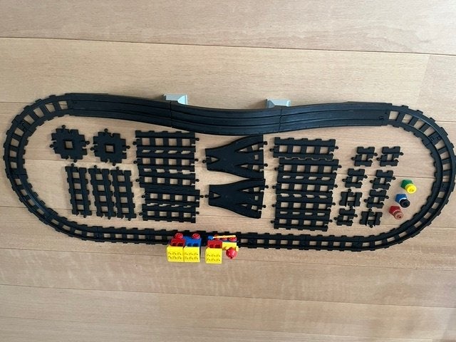 Vintage duplo trein, Ophalen, Zo goed als nieuw, Complete set, Duplo