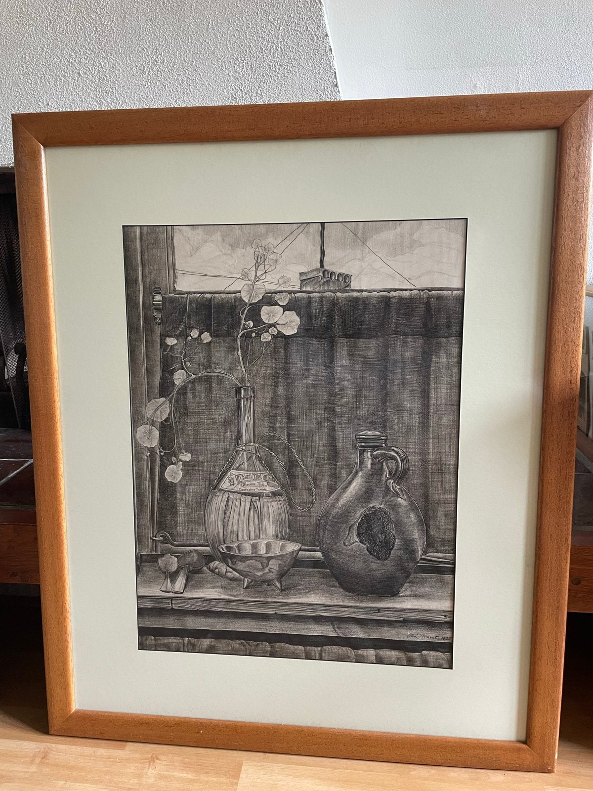 Ingelijste potloodtekening van Chris C. Moret, Ophalen