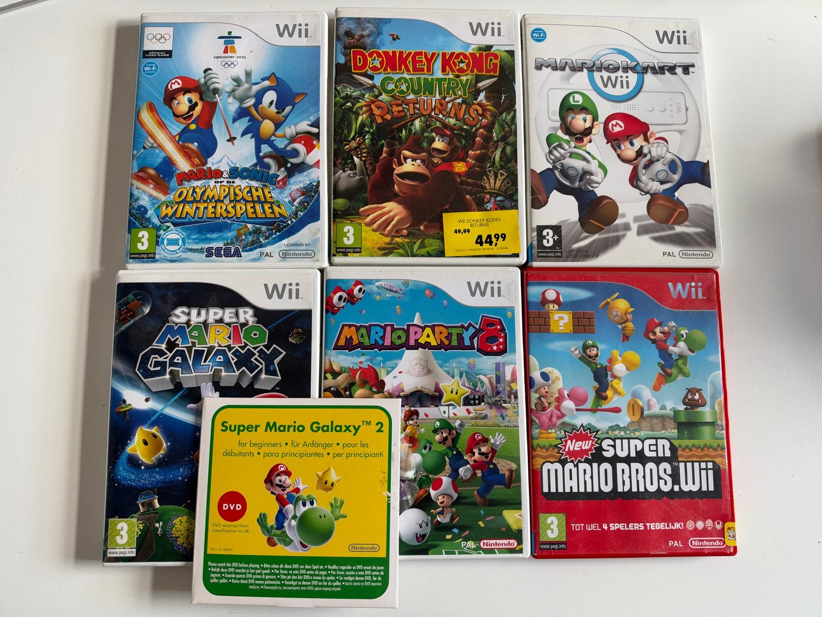 Diverse Nintendo Wii games: Mario Galaxy, Donkey Kong, etc., Spelcomputers en Games, Gebruikt, Eén computer, Ophalen of Verzenden