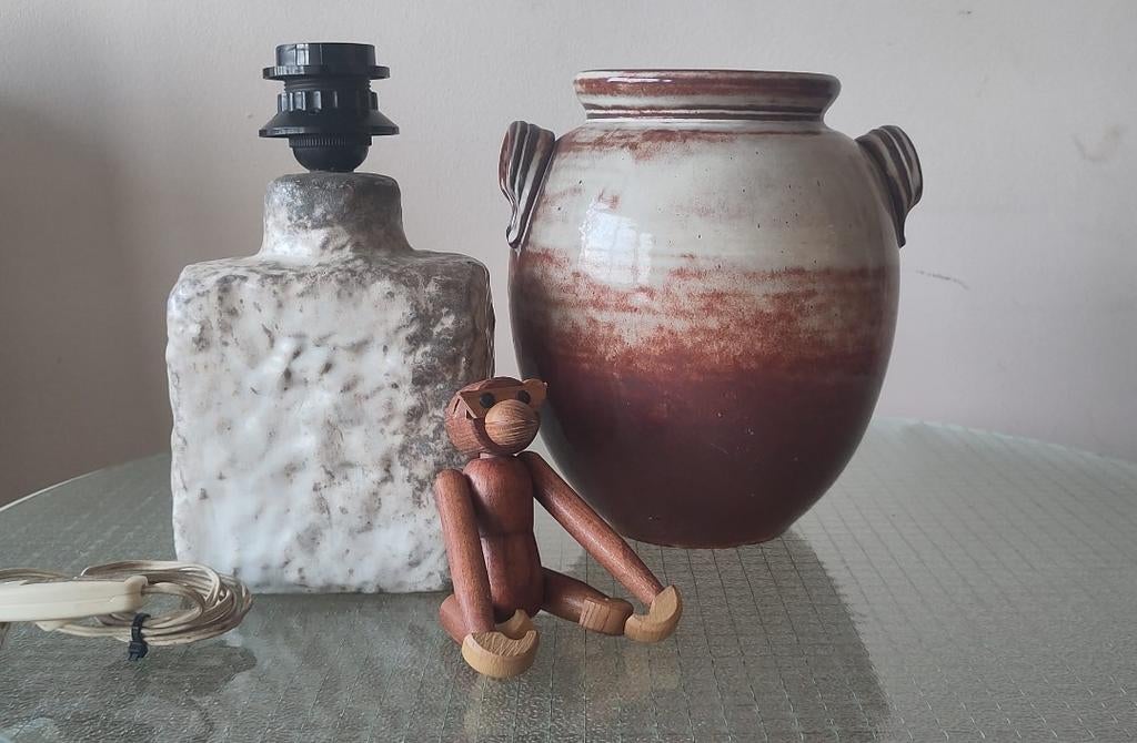 Vintage vazen West Germany Scheurich vaas fat lava Mobach, Ophalen, Gebruikt, Overige kleuren, .