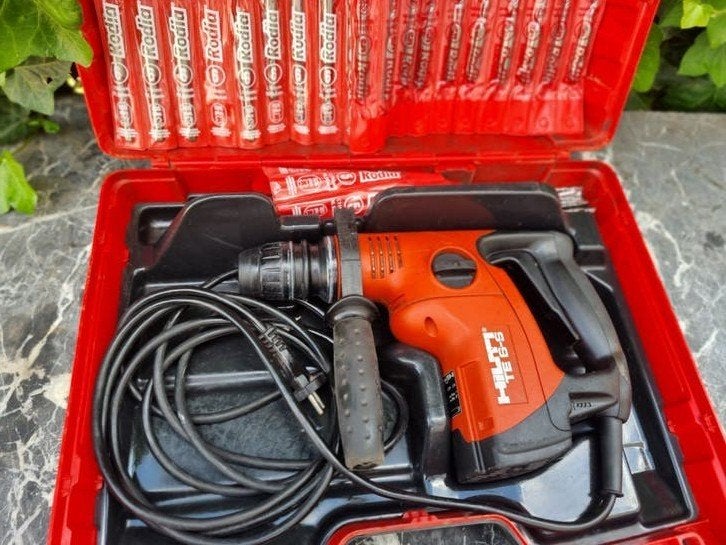 Hilti TE 6-S Boorhamer met koffer en borenset, Boor- en/of Breekhamer, Ophalen of Verzenden, Klopboormechanisme, Gebruikt