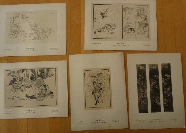 6 aziatische prenten Art treasure 1887 / 1891, Ophalen of Verzenden, 1980 tot heden, Overige onderwerpen
