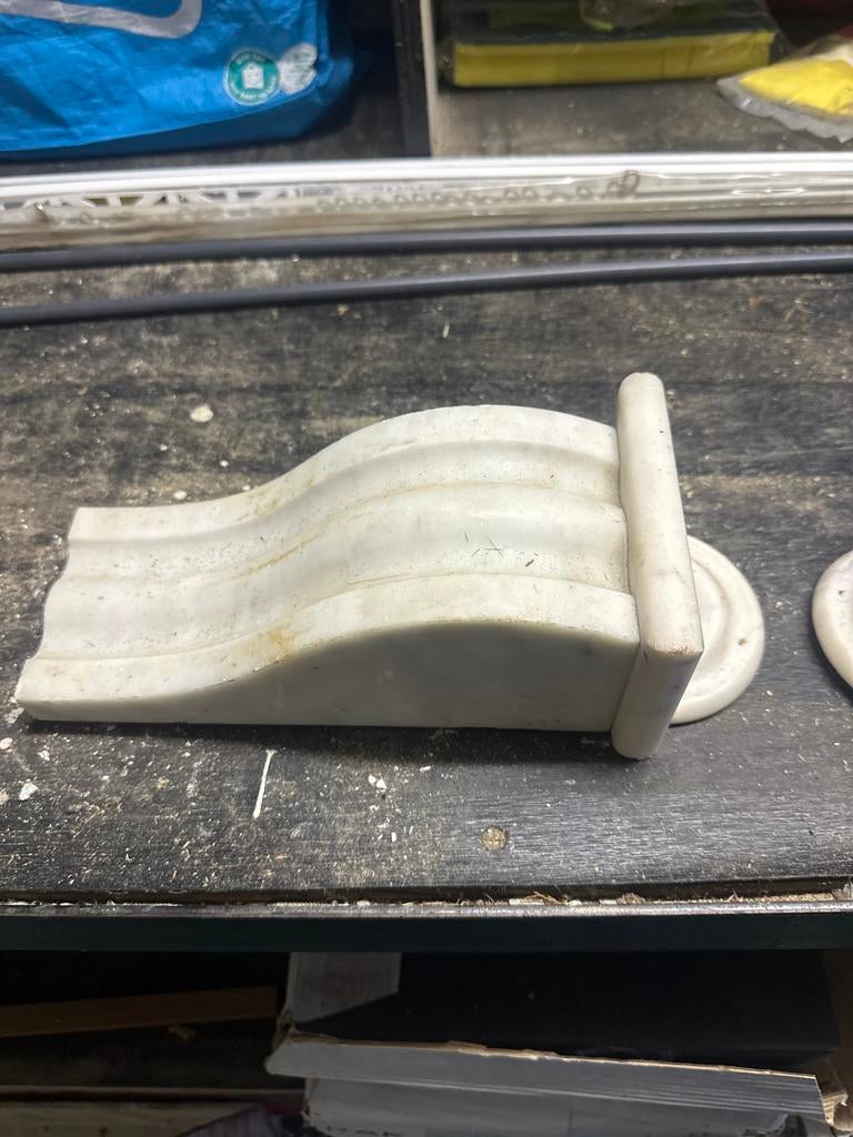5 witte marmeren stukken voor open haard of schouw, Huis en Inrichting, Haarden, Ophalen, Gebruikt, Overige soorten