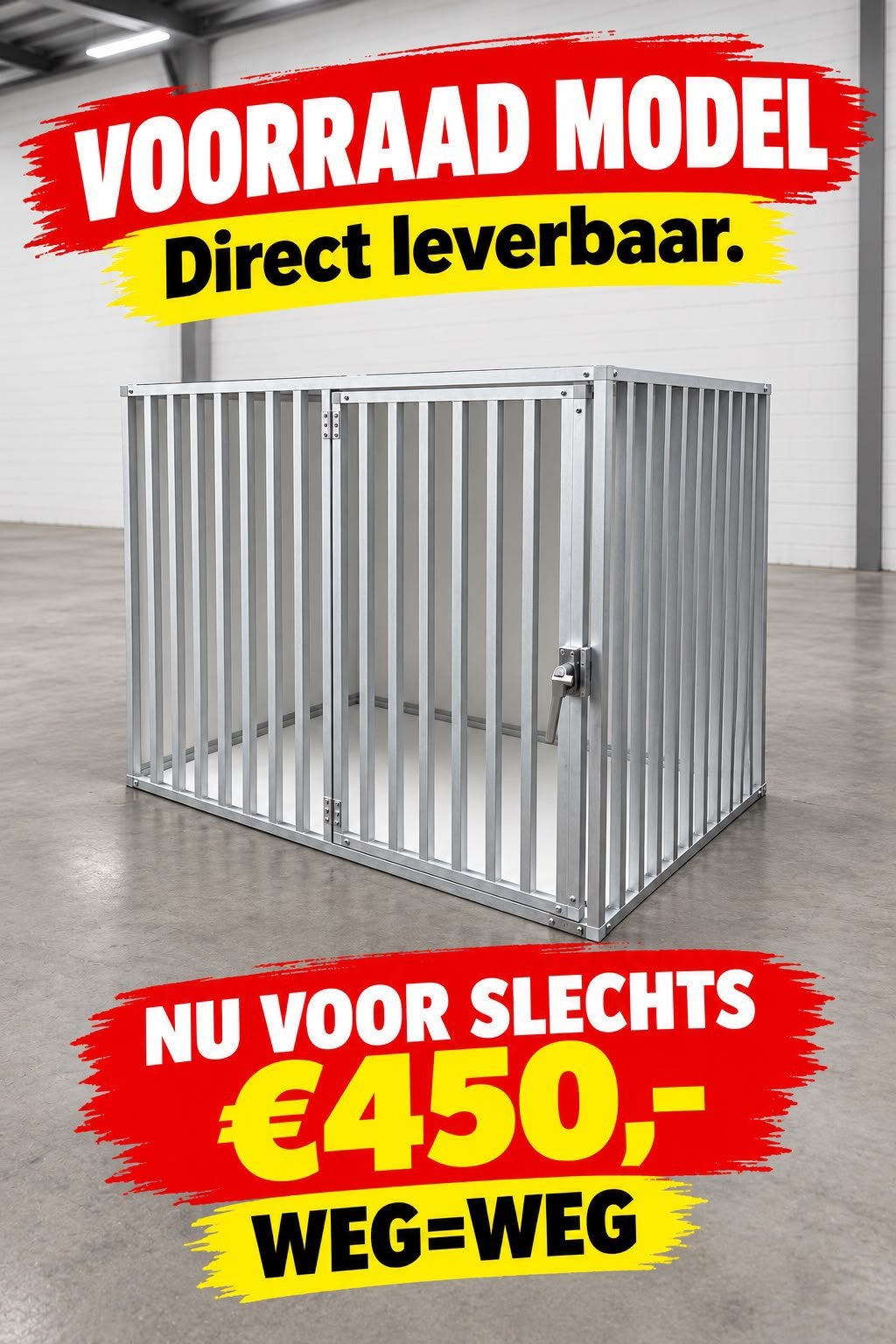 Aluminium XXL hondenbench (nog 1 op voorraad), Dieren en Toebehoren, Ophalen of Verzenden, Nieuw