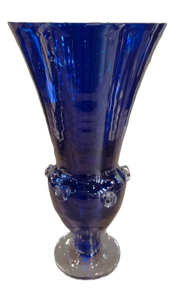Oude blauwe vaas., Huis en Inrichting, Woonaccessoires | Vazen, Blauw, Ophalen of Verzenden, Minder dan 50 cm, Glas