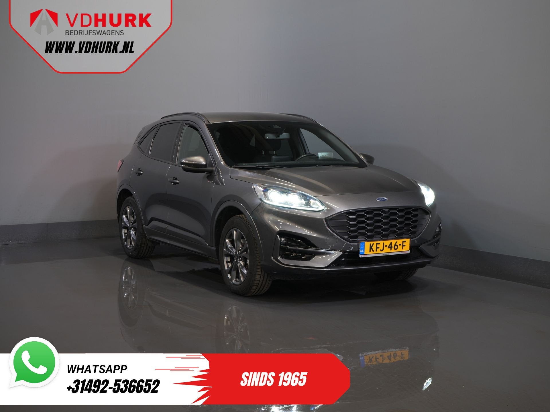 Ford Kuga 2.5 PHEV 225 pk ST-Line LED/ Head-Up/ Adapt.cruise, Auto's, Gebruikt, 4 cilinders, Plug-in hybride, Hybride Elektrisch/Benzine