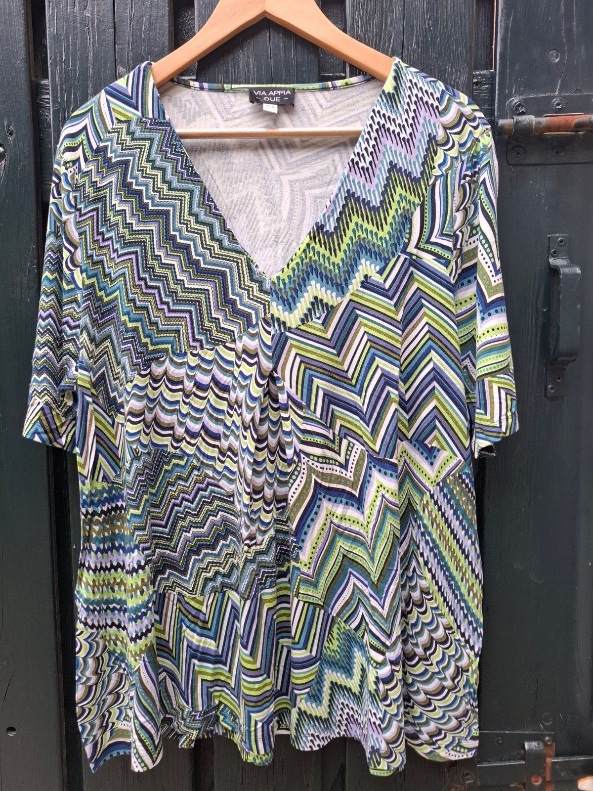 Via Appia Due shirt groen 46 als nieuw, Blauw, Maat 46/48 (XL) of groter, Ophalen of Verzenden, Zo goed als nieuw