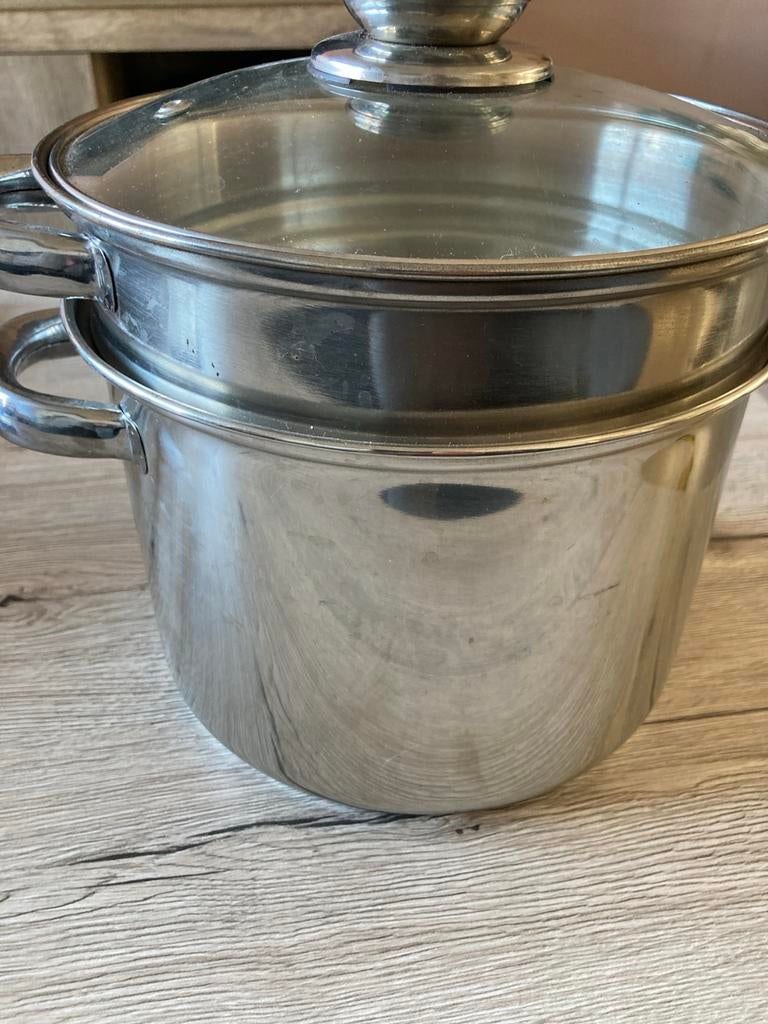 Stoompan  RVS  captain cook- Goede staat, Huis en Inrichting, Keuken | Potten en Pannen, Ophalen of Verzenden, Gebruikt, Rvs, Kookpan of Snelkookpan