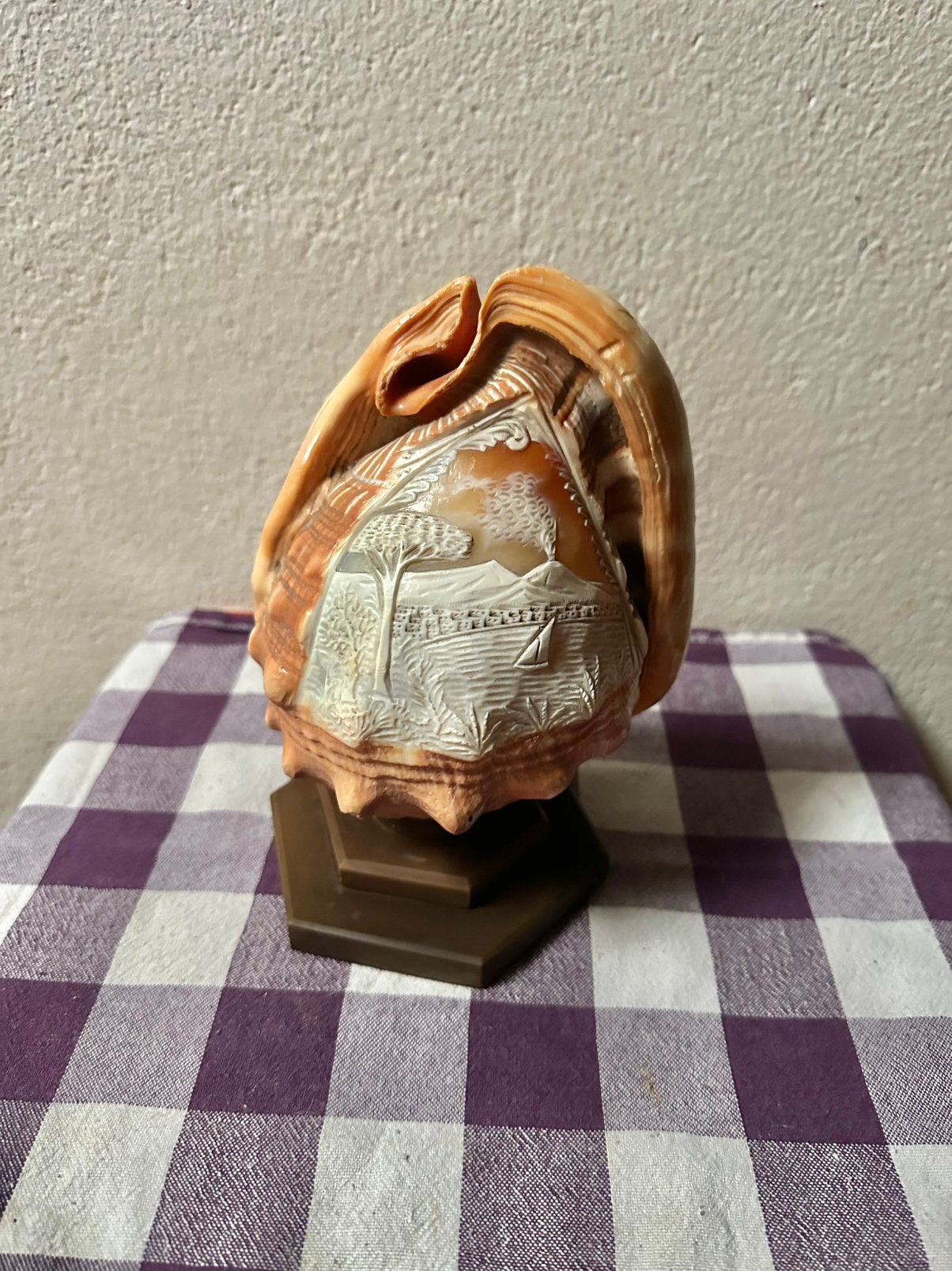 Camee schelp lamp ( moet aangesloten worden), Antiek en Kunst, Ophalen of Verzenden