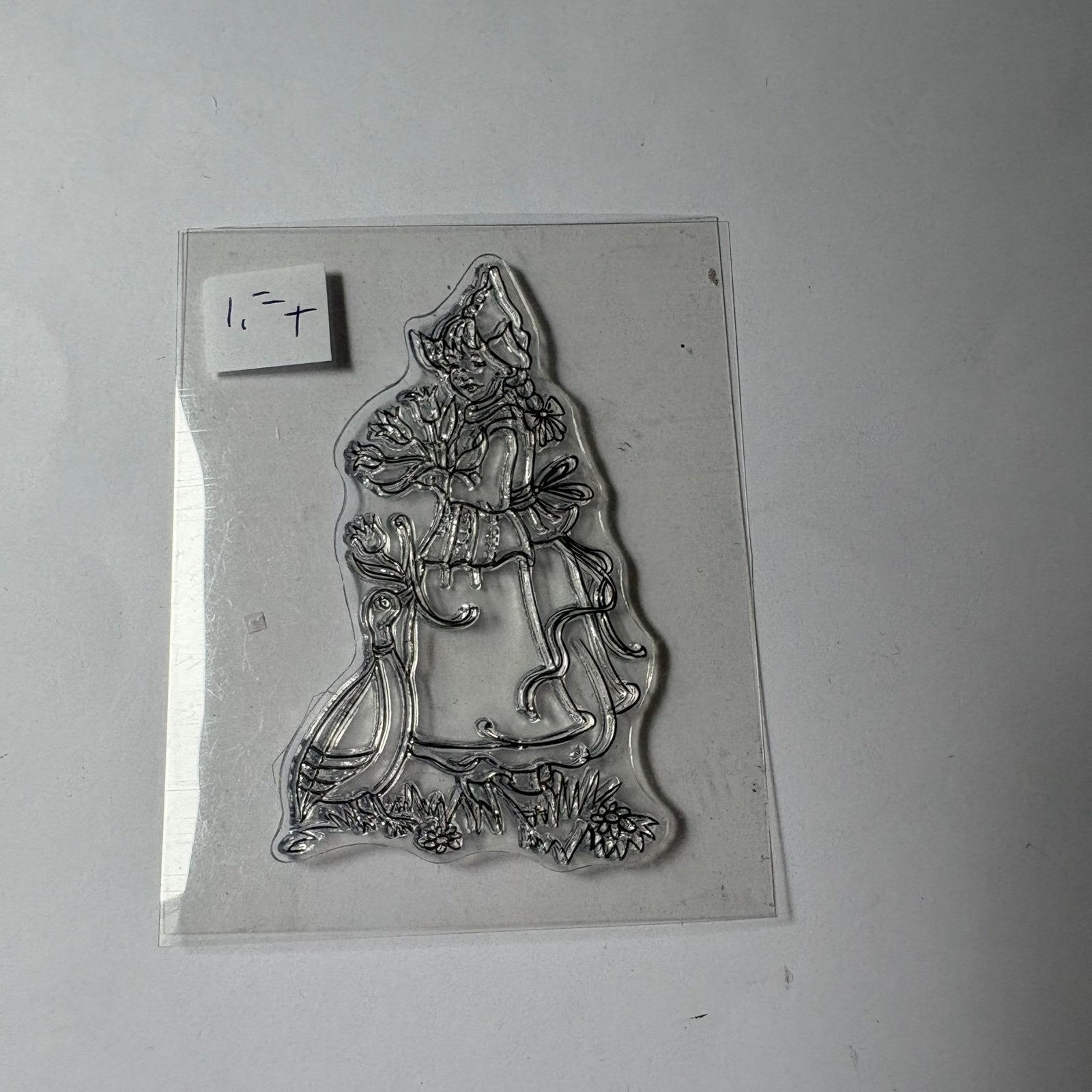 Stempel boerinnetje Marianne design, Hobby en Vrije tijd, Stempelen, Ophalen of Verzenden, Zo goed als nieuw, Clearstamp