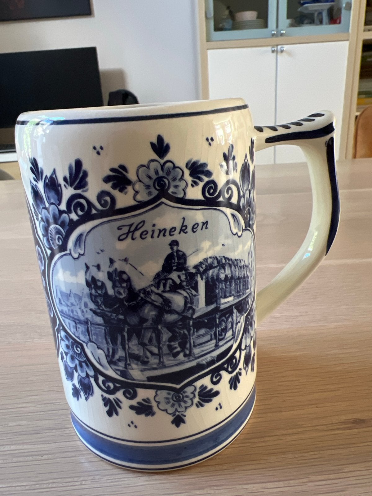 Delfts Blauw Heineken Bierpul - 't Delftsche Huys Handwerk, Ophalen of Verzenden