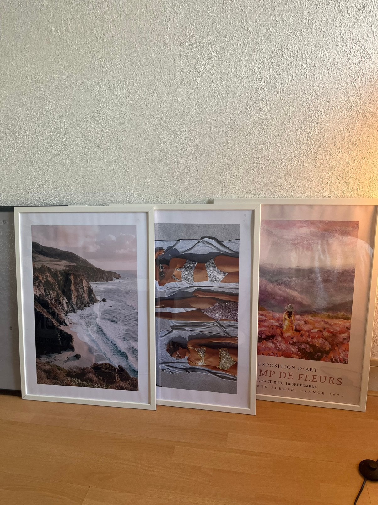 Set 3 Desenio posters incl witte IKEA lijsten 50x70cm, Ophalen, 50 – 75, Zo goed als nieuw, Foto of Poster