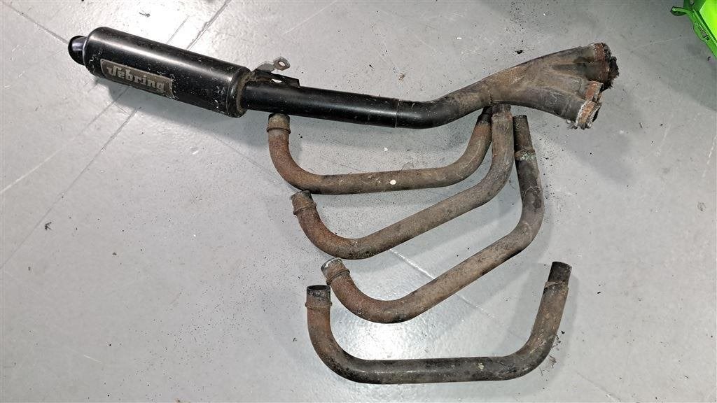 Kawasaki old 6 Z1R uitlaatdemper met bochten imitatie., Ophalen of Verzenden, Gebruikt