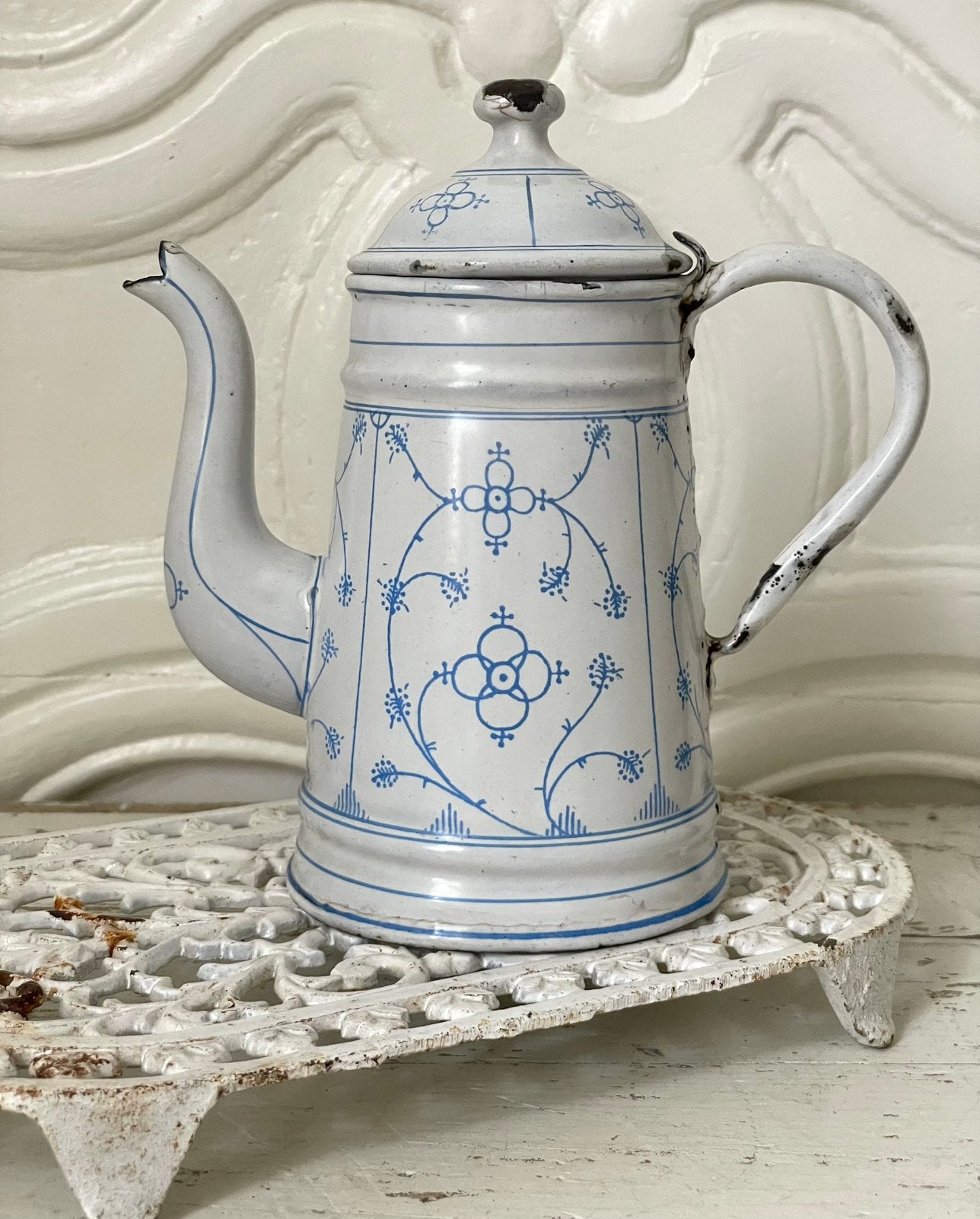 Emaille oud koffiepotje Saks, Antiek en Kunst, Ophalen of Verzenden