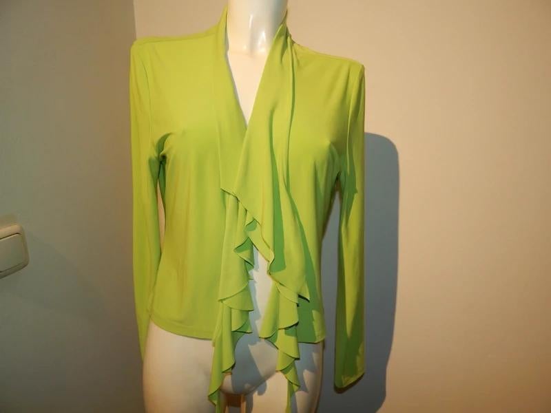 Joseph Ribkoff lime groen stretch vest voilants voorkant M, Kleding | Dames, Truien en Vesten, Maat 38/40 (M), Verzenden, Joseph Ribkoff