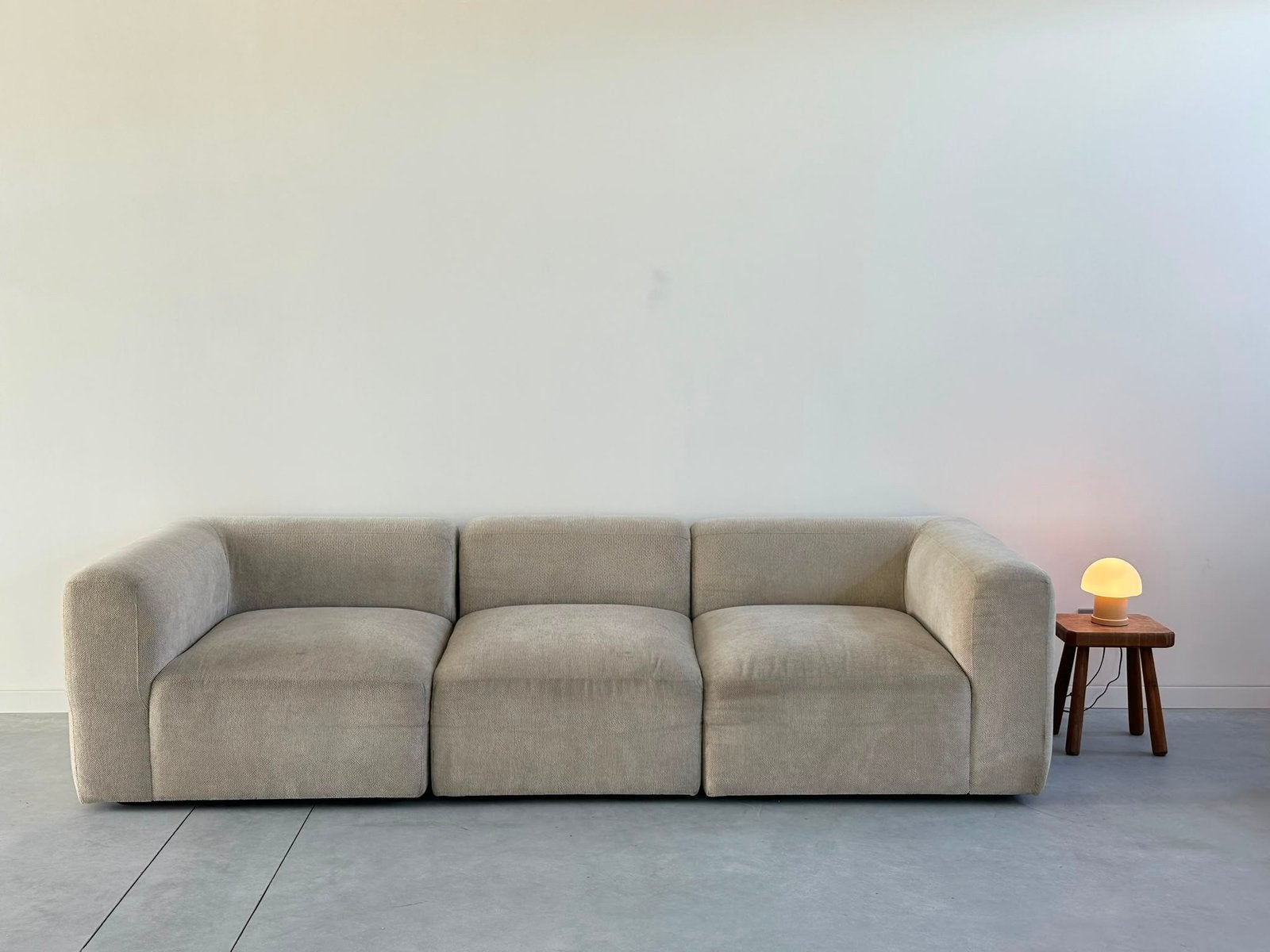 Modulaire sofaset met beige stof, Ophalen, Zo goed als nieuw, 75 tot 100 cm, Stof