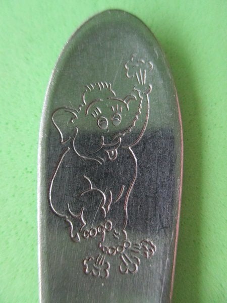 (KB5528) Kinderbestek Stampende olifant lepel, Ophalen of Verzenden, Gebruikt