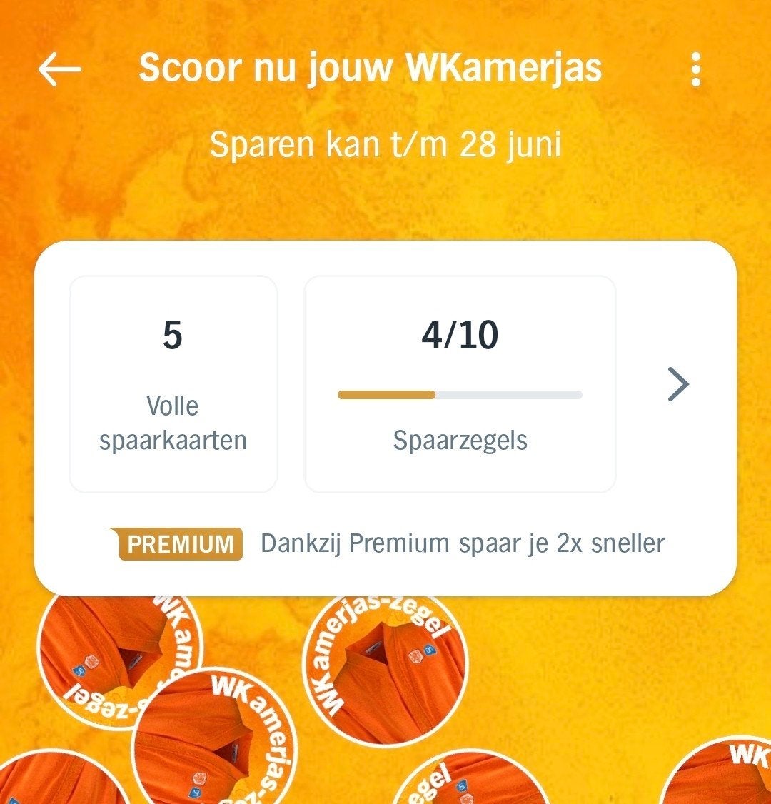 Spaarzegels voor de WKamerjas van AH, Ophalen of Verzenden, Winkel, Super of Benzinepomp, Volle spaarkaart
