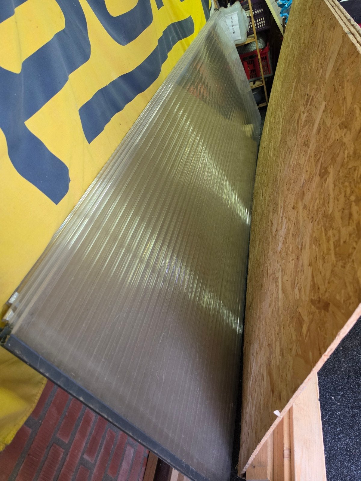 4x Polycarbonaat platen helder, 3000x980 mm, gebruikt, Ophalen of Verzenden, Gebruikt