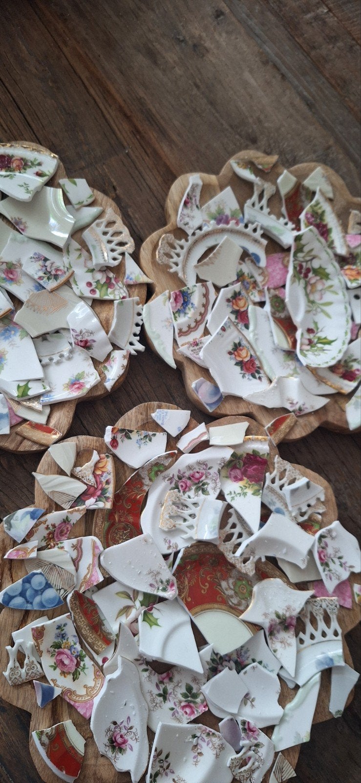 Gebroken porselein scherven voor mozaïek/upcycling 1,3 kilo, Ophalen of Verzenden