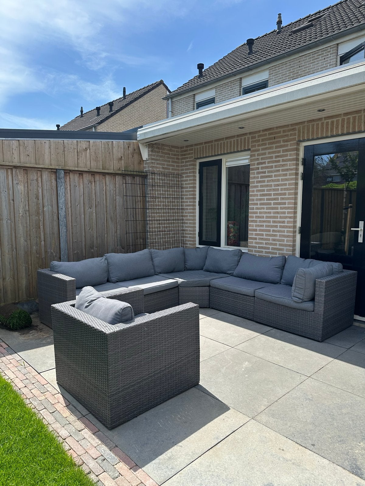 Mooie Grote Wicker Loungeset, Ophalen, Gebruikt, Loungeset, Wicker
