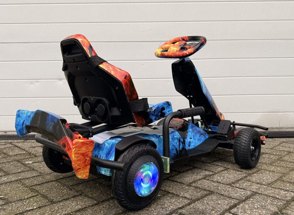 Elektrische skelter met vlammenprint Go kart, Ophalen of Verzenden, Nieuw