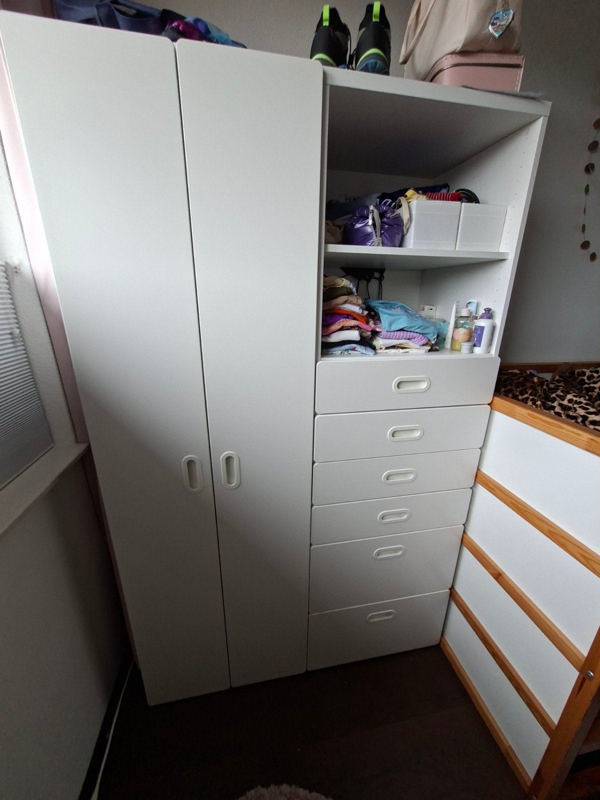 IKEA Stuva / Smastad kast met lades en hangruimte, Ophalen, Gebruikt, 100 tot 150 cm, Met lade(s)