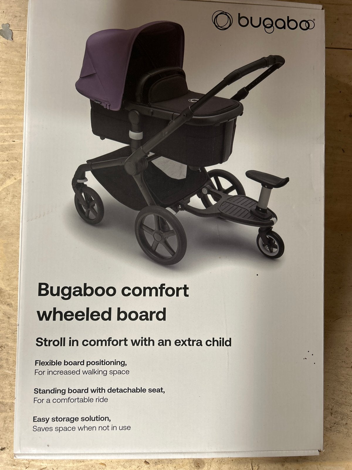 Bugaboo Comfort Meerijdplankje met zitje, Kinderwagen, Bugaboo, Ophalen of Verzenden, Zo goed als nieuw