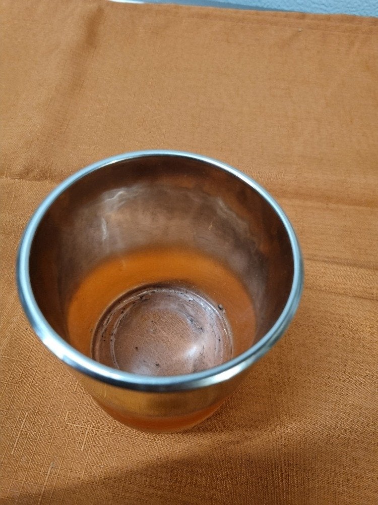 waxinehouder glas goud oranje, Ophalen of Verzenden, 'T Olde Gre-j, Info@toldegrej.nl, Endepoelstraat 20f Didam