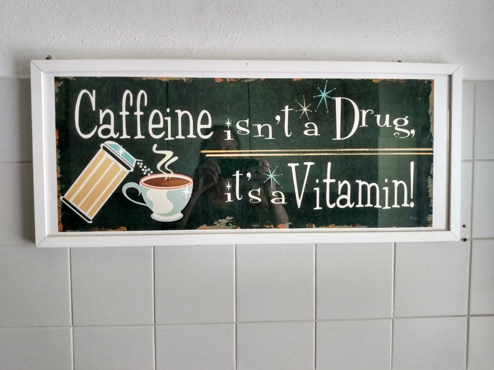 Leuke posters in lijsten. Caffeine is vitamin, Ophalen