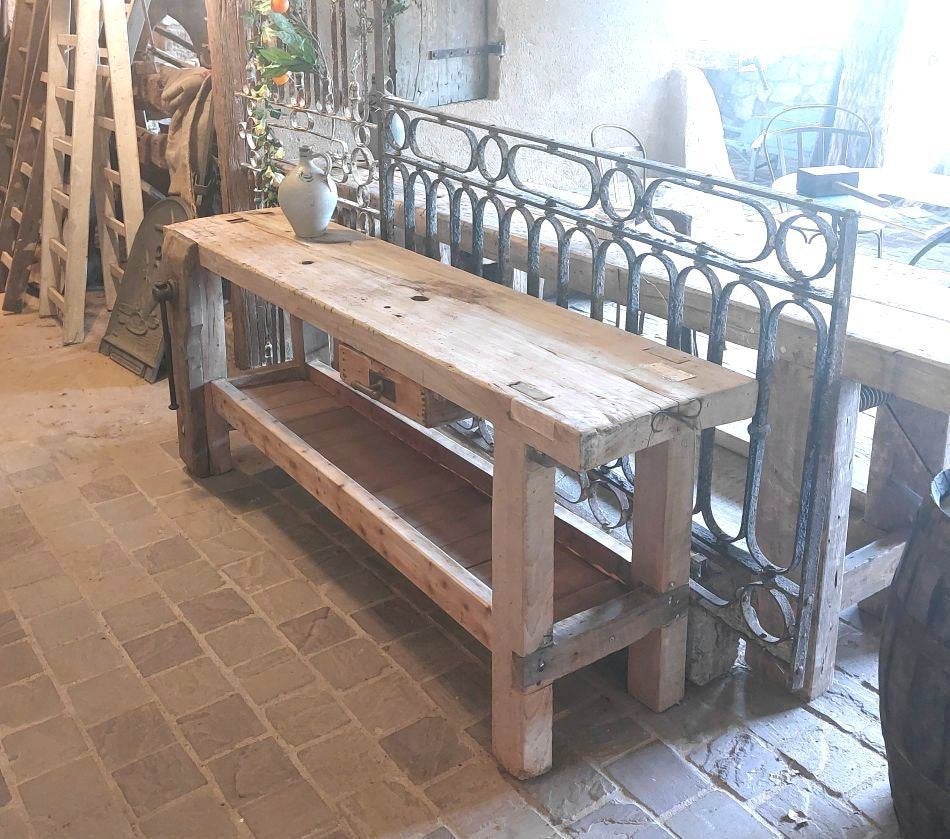oude houten werkbank met lade, Ophalen