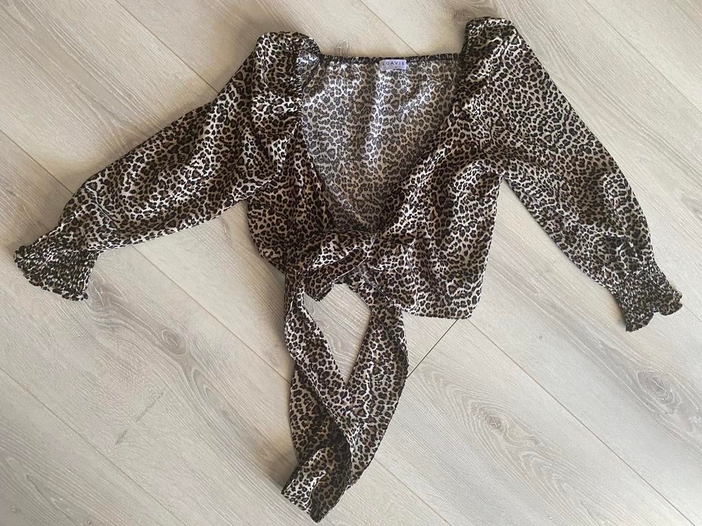 Loavies overslagtop panter mt S, Ophalen of Verzenden, Zo goed als nieuw, Maat 36 (S), Overige kleuren