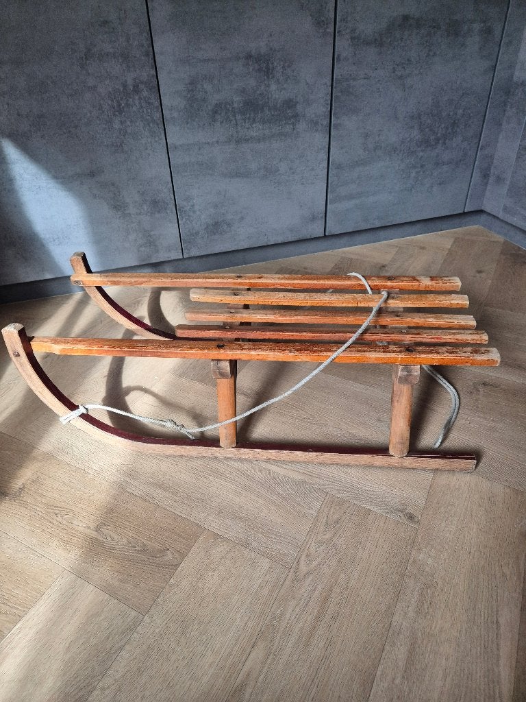 Slee, Ophalen, Rugleuning, Gebruikt, Hout