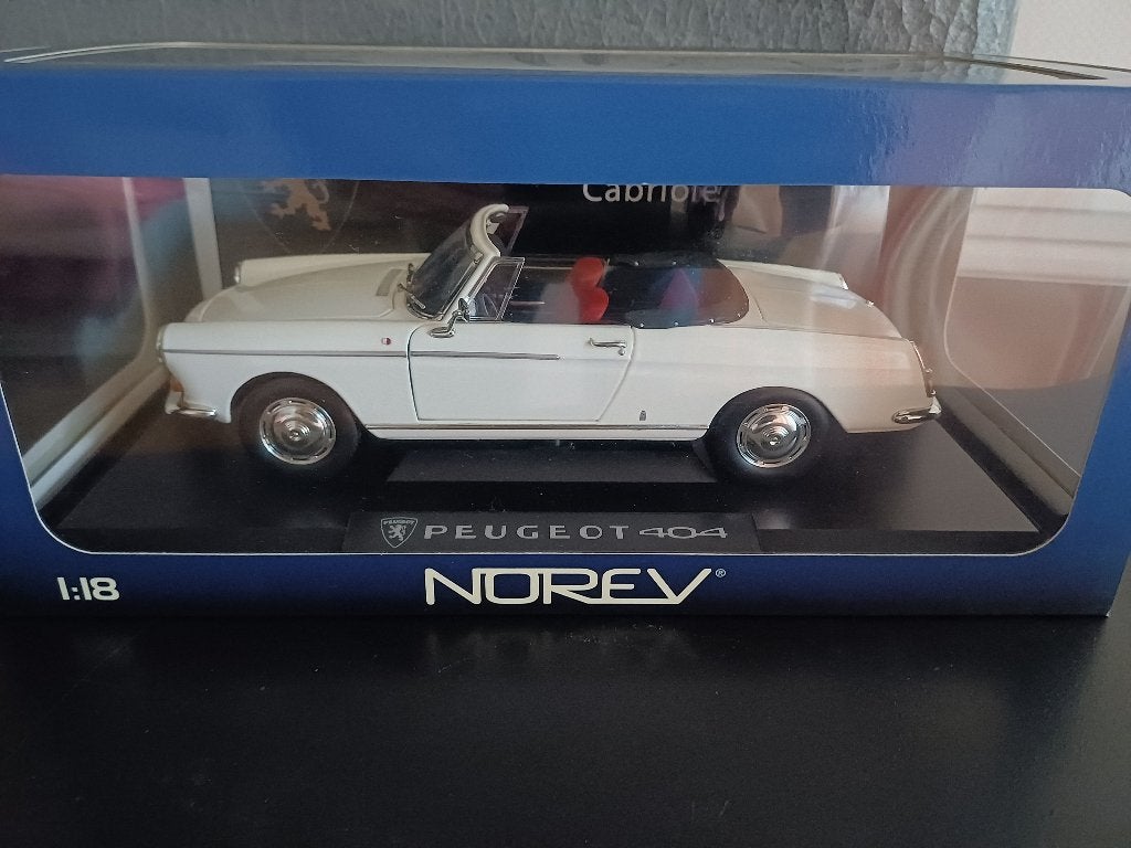 Peugeot 404 cabriolet 1967 Arosa White norev 184746 🇨🇵, Ophalen of Verzenden, Nieuw, Auto, Norev