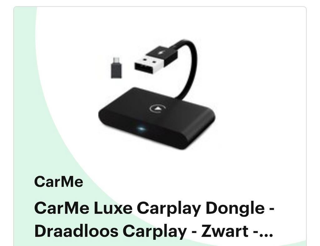 CarMe Luxe Carplay Dongle - Draadloos Carplay - Zwart, Ophalen of Verzenden, Nieuw